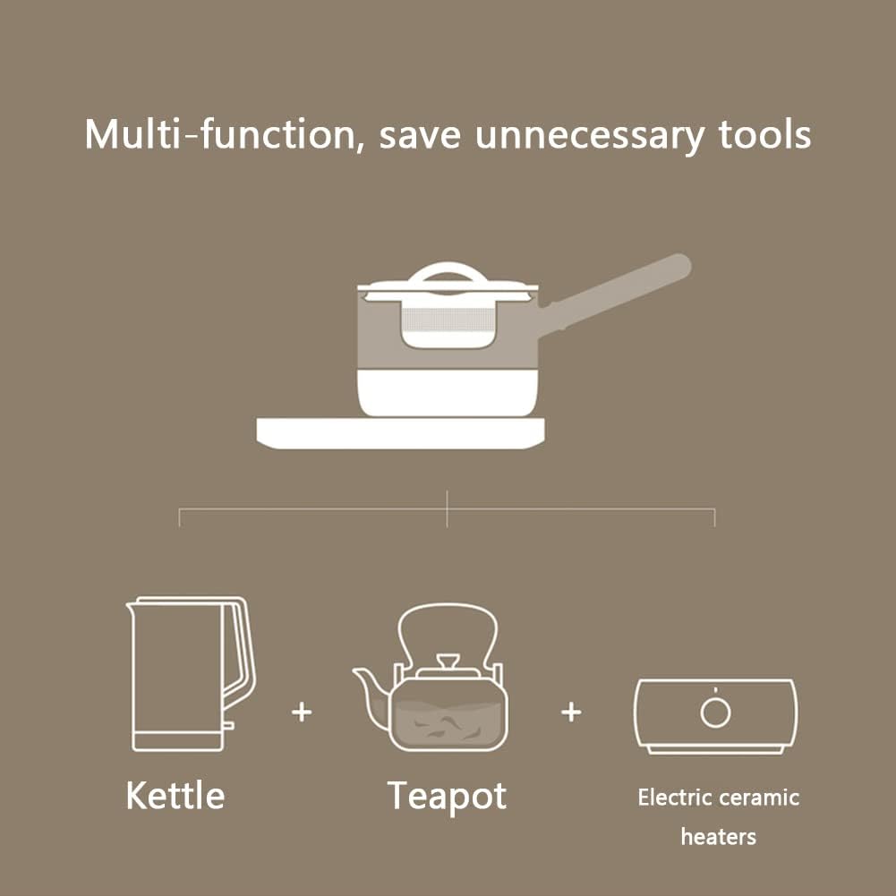Side-Handle Hot Tea Machine, Electric Automatic Coffee Maker, Magnetic Teapot Cover, Heat Preservation Cold Preservation, Suitable for Coffee, Tea, Beverages, Etc.
