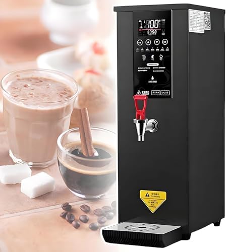 Commercial Hot Water Dispenser, Electric Water Boiler with LCD Display, Large Capacity Rapid Heating for Home, Restaurant & Office - Silver