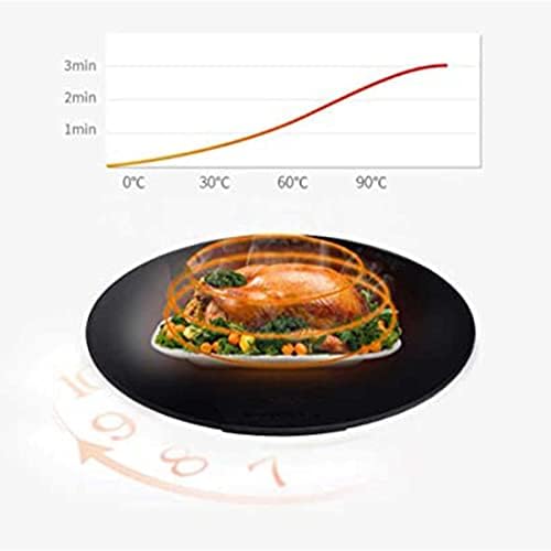 Electric Food Warmer Plate, Electric Warming Tray Hot Plate Tempered Glass Surface Electric Food Warmer Plate Keeps Food Hot for Party Buffet