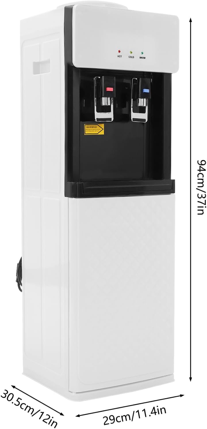 Top Loading Water Dispenser, 500W Standing Hot& Cold Water Dispenser Water Cooler Dispenser, 5 Gallons Water Cooler Rectangular Dispenser for Offices Homes Apartments (Top-Mounted)