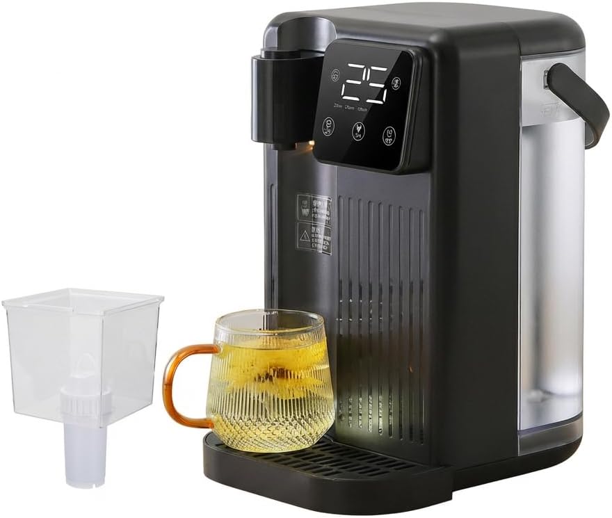 2000W Instant Hot Water Dispenser, 3L Countertop Electric Water Boiler with 3-Second Quick Heating, Precise Temperature Control & Filter, Smart Touch Screen for Home & Office,with Filter,Black
