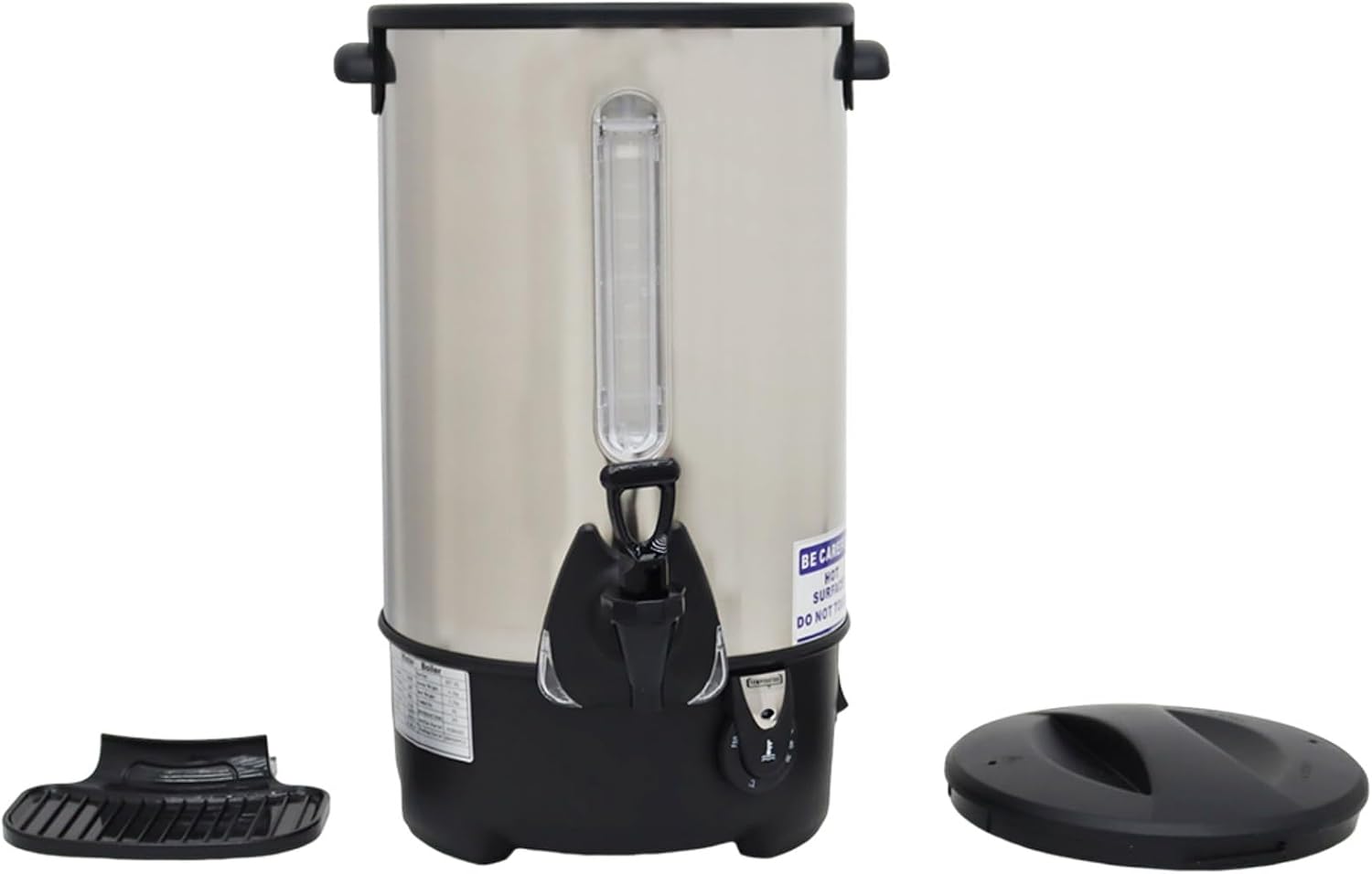 15.4L Commercial Large Capacity Stainless Steel Hot Water Dispenser Temperature Control Electric Boiling Bucket for Coffee Shops Milk Tea Shops Restaurants 110V 1500W