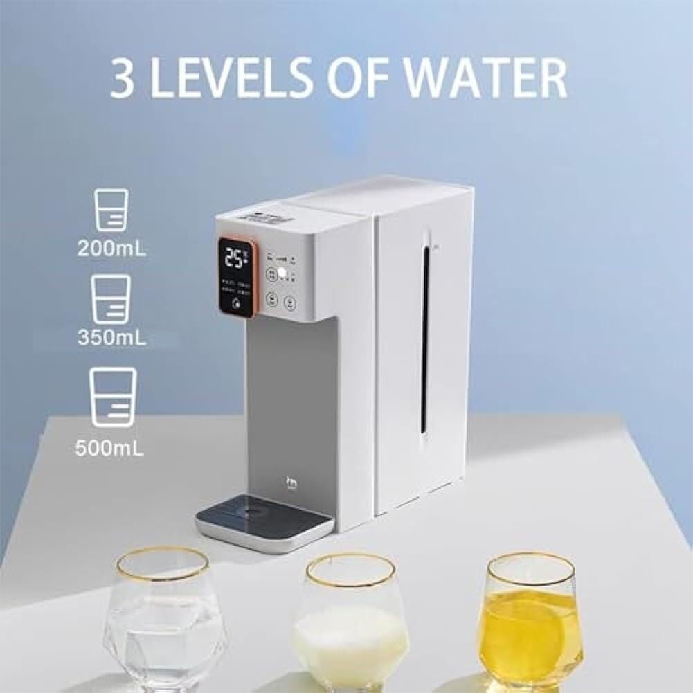 Portable Smart Water Dispenser, Instant Hot Water Dispenser, Home Desktop Drinking Machine, Quick Heating Tea Bar Machine 3L Water Tank LCD Screen 6 Gear Temperature Control(A)