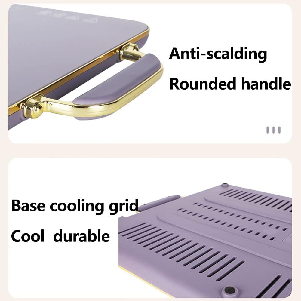 Plate Warmer Food Warmer Plate 300W Electric Ultrathin Glass Warming Tray Hot Plate with 80-120 °C 3 Gears AdjusTemperature Control 4H Timer and Touch Panel for Buffets Home Dinner