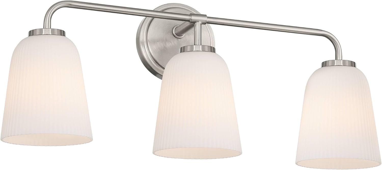 Possini Euro Design Possini Euro Bouchard 24' W Brushed Nickel 3-Light Bath Vanity Light
