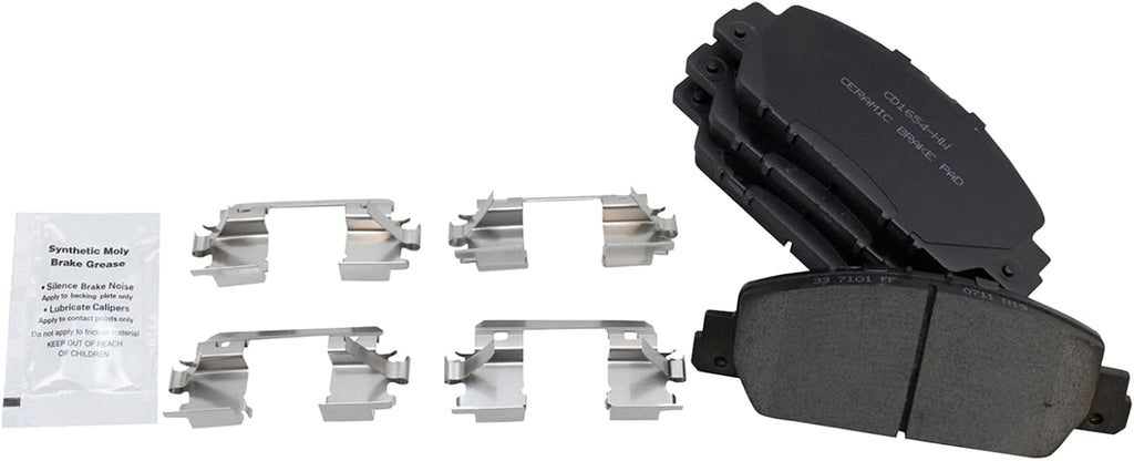 TRQ Front and Rear Ceramic Brake Pad and Rotor Set Compatible with 13-17 Honda Accord EX, 13-17 EX-L, 13-15 Sport, 13-15 Touring, 14-15 Hybrid, 14-15