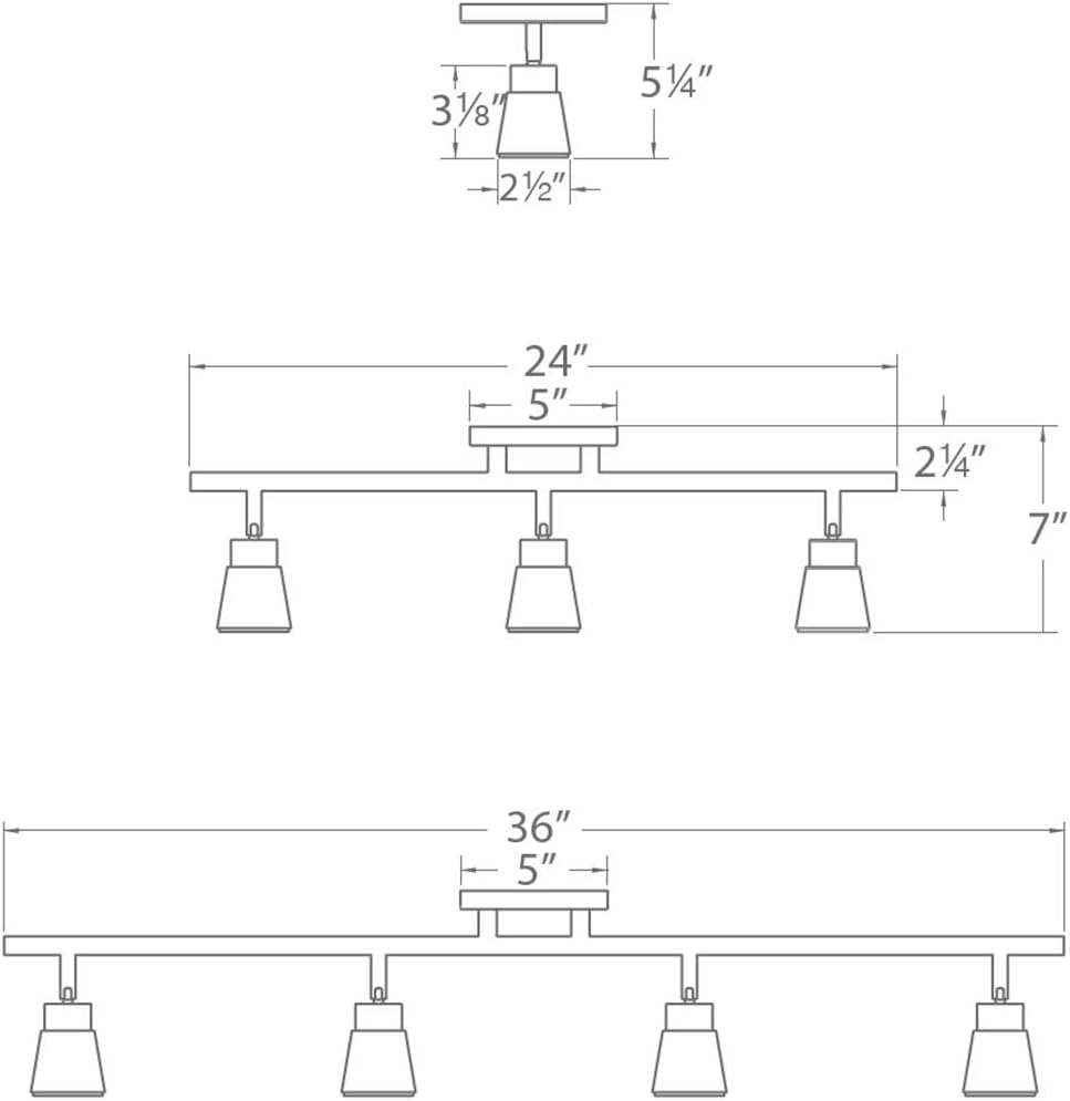 WAC Lighting, Solo 4 Light LED Energy Star Fixed Rail 3000K in Black