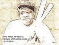 ArtExpert Babe Ruth Sketch by Susan Ball - 32 x 24 Premium Gallery Stretched Canvas Ready to Hang