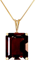 Galaxy Gold 14K Solid Gold 7.0 Carat Natural Garnet Pendant Necklace for Women - Yellow Gold Fine Jewelry