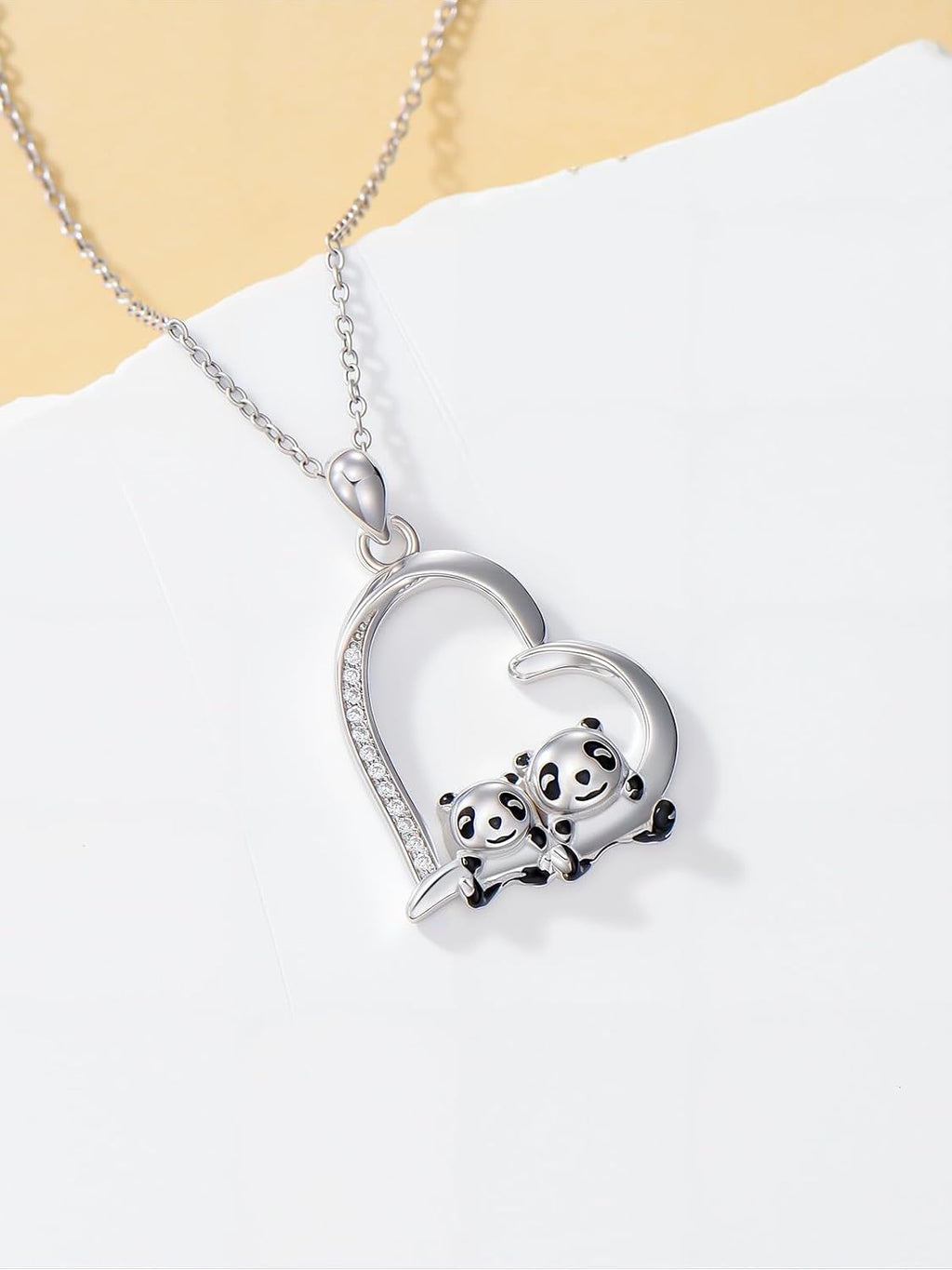 ZBA Natural Diamond Animal Necklaces for Women, 18k Gold Plated 925 Sterling Sliver Fine Jewelry Meaningful Gifts (Color F-G/Clarity I1-I2)