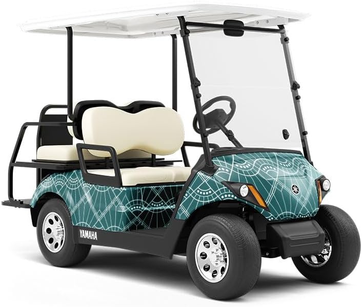 Rwraps Blue Art Deco Baseball Diamond Gloss Vinyl Film Wrap 59in x 12ft Vinyl Vehicle Car Film Sheet Roll