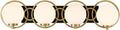 Savoy House 8-6180-4-143 Alhambra Art Deco Style Soft Frosted Glass Orb Bathroom Vanity Light, 4-Light 240 Total Watts, 8'' H x 33'' W, Matte Black & Warm Brass