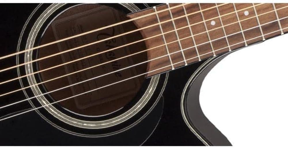 Takamine GF30CE-BLK FXC Cutaway Acoustic-Electric Guitar, Black