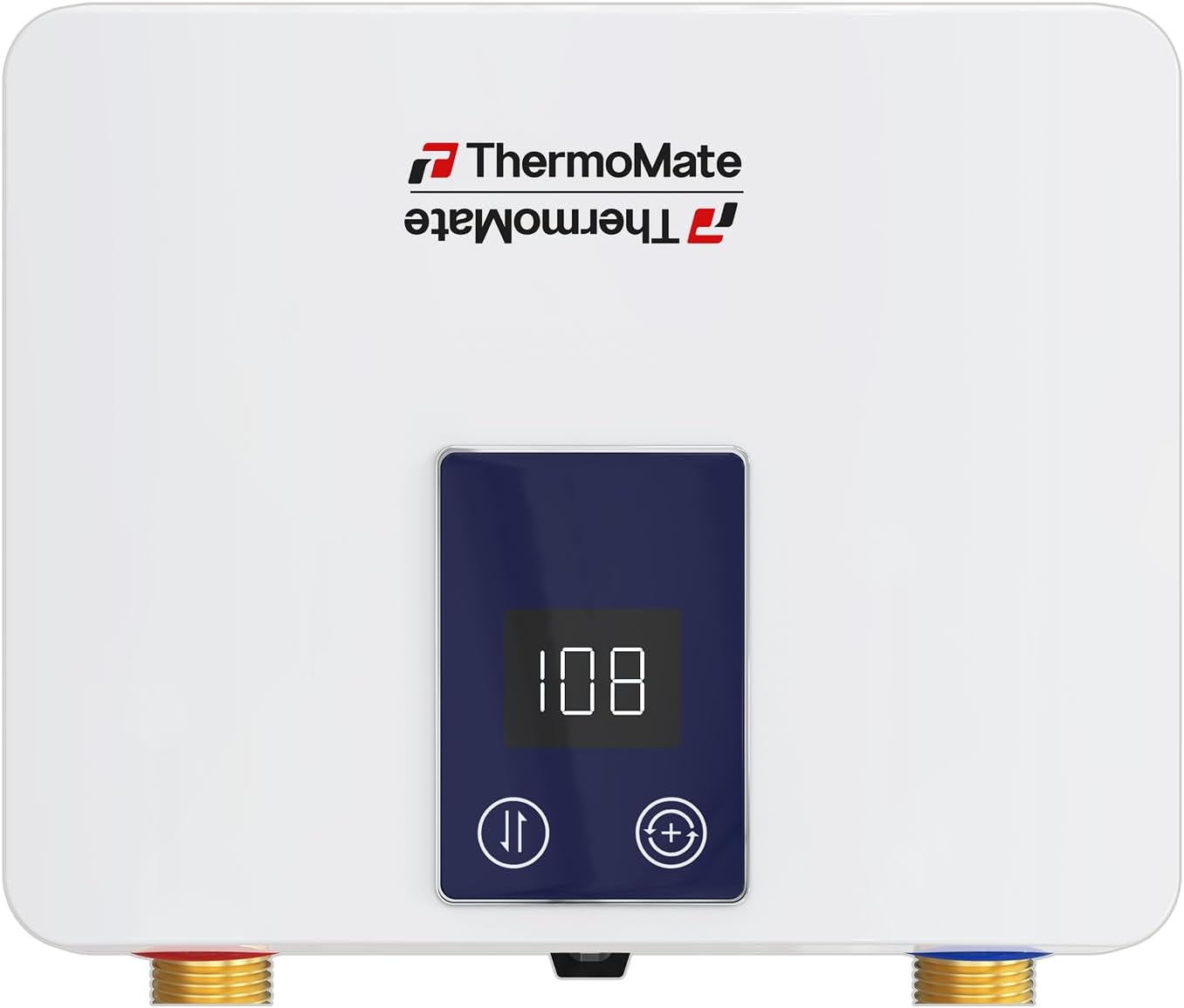 Tankless Small Water Heater Electric 120V 29.2Amp, ThermoMate 3500W On Demand Instant Hot Water Heater with Temperature Display for Kitchen Bathroom Sink Faucet, ETL Certified
