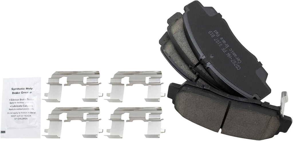 TRQ Front and Rear Brake Pad and Rotor Set Ceramic Vented Solid Rotors Compatible with 2004-2008 Acura TL