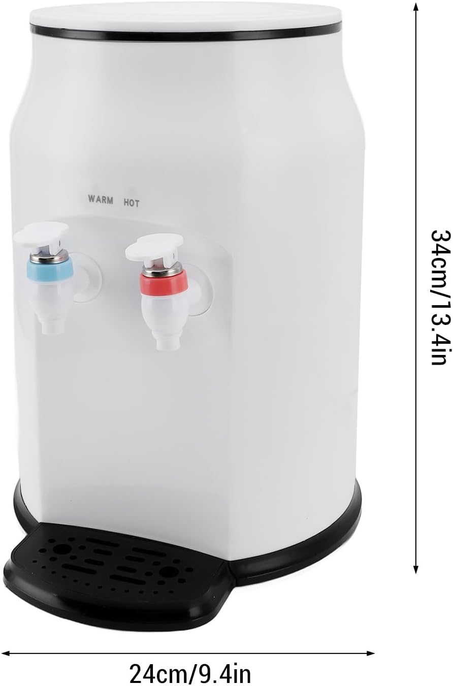 Countertop Water Dispenser, 500W Electric Hot Water Dispenser, Top Loading, 85 to 95°C Hot Water, ABS Material, US Plug 110V, 9.4x13.4in Size