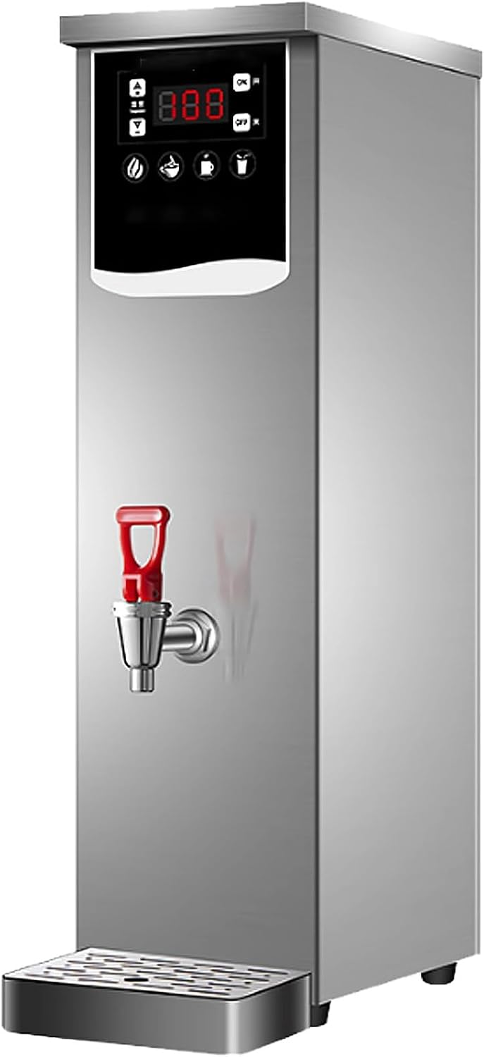 Water Boiler Eletric Commercial Hot Water Dispenser Countertop with Filter, Commercial Hot Water Dispenser Countertop, for Restaurant, Home, Office Silver