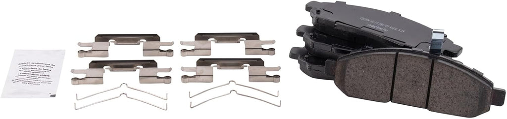TRQ Front and Rear Ceramic Brake Pad and Rotor Set Compatible with 05-07 Nissan Frontier LE Nismo Off-Road SE 08-15 Frontier V6 4.0L 16-22 05 Xterra 08-15 Xterra 09 Suzuki Equator V6 4.0L