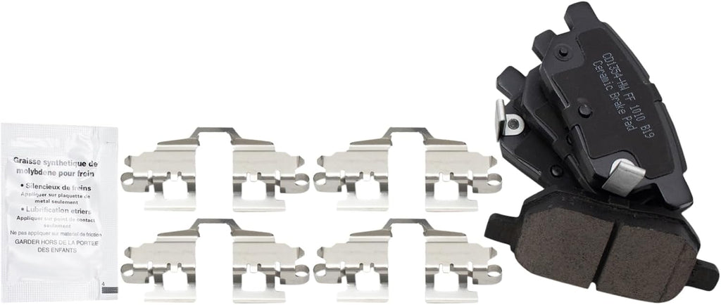 TRQ Front and Rear Ceramic Brake Pad and Rotor Set Compatible with 2008-2015 Scion xB
