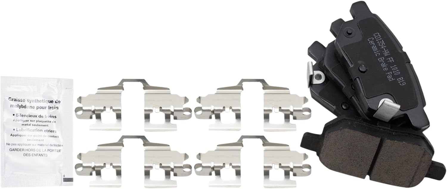 TRQ Front Rear Brake Pad and Rotor Set Ceramic Compatible with 2009-2010 Pontiac Vibe 2009-2013 Toyota Matrix 2009-2019 Toyota Corolla