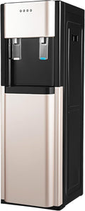 Bottom Loading Water Dispenser with Hot & Cold Water for 3 or 5 Gallon Bottles Durable Stainless Steel Inner (Rose Gold)