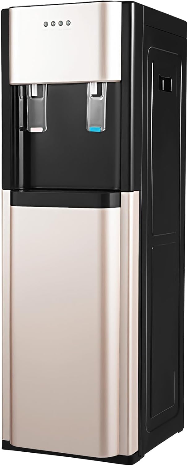 Bottom Loading Water Dispenser with Hot & Cold Water for 3 or 5 Gallon Bottles Durable Stainless Steel Inner (Rose Gold)