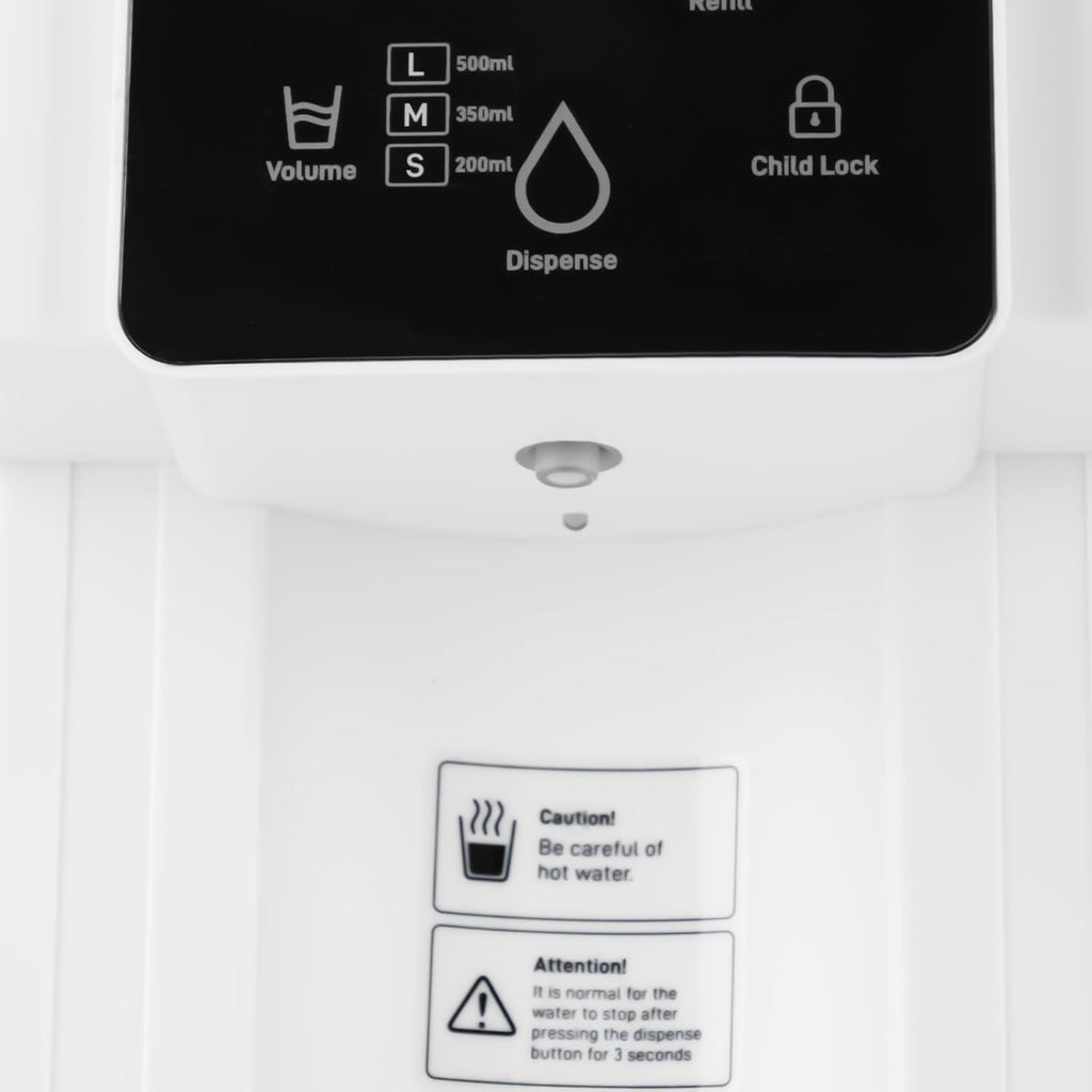 3L Instant Hot Water Dispenser, 1500W Countertop Water Filter with Safety Lock, Quick Heating Water Cooler for Kitchen, Office, RV, Bedroom & Living Room (White)