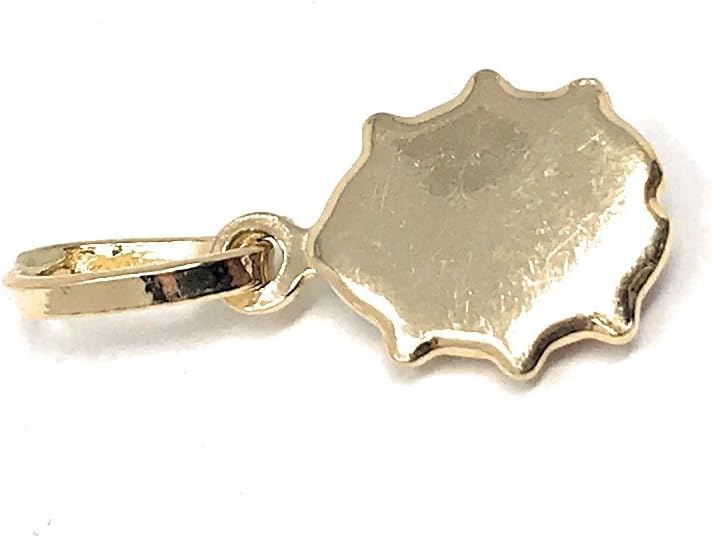 Ioka 14K Yellow Gold Lady Bug Colored Enamel Lucky Charm Pendant with 1.2mm Flat Open Wheat Chain Necklace