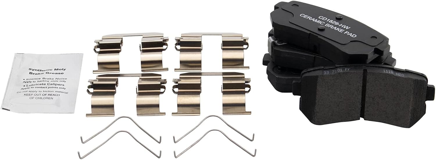 TRQ Front and Rear Brake Pad and Rotor Set Ceramic Vented Solid Rotors 11.18 in 5-Lug for 2016-2019 Hyundai Sonata 2016-2018 Kia Optima