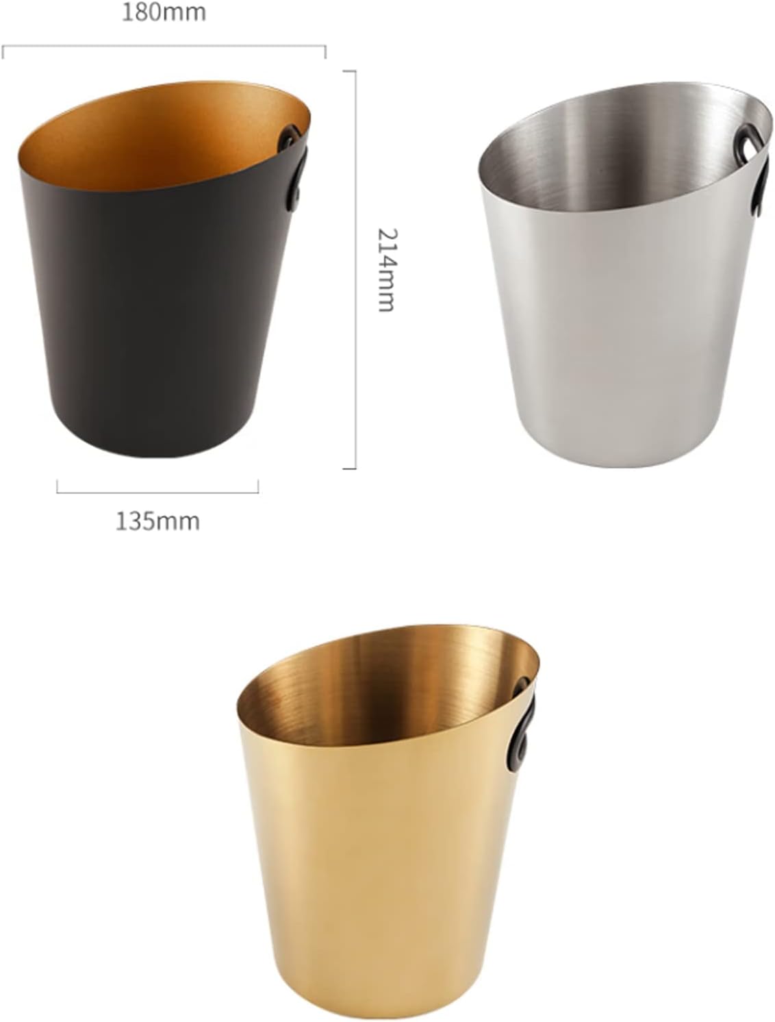 Ice Buckets Stainless Steel Ice Bucket 5L Golden Champagne and Wine Bucket Cooler Ice Buckets for Drinks and Parties Insulated Ice Bucket
