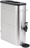 Hubert 5 Gallon Stainless Steel Beverage Dispenser, Slim Profile, Commercial Ice Tea and Lemonade Dispenser for Caterers, Cafes, Bakeries, Offices, Hotels