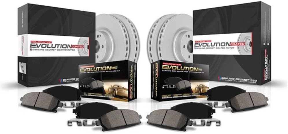 PowerStop Front and Rear Brake Kit for Dodge Nitro 2007-11 | Jeep Liberty 2008-12 - Fully-Coated Disc Rotors with Z17 Ceramic Brake Pads Replacement, CRK2832