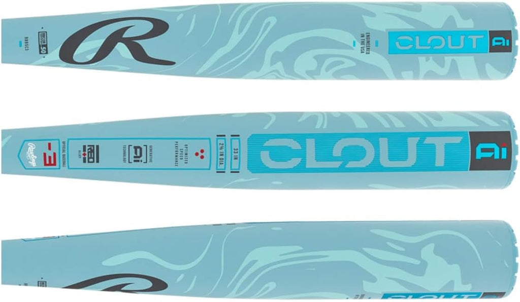 Rawlings Clout AI BBCOR Baseball Bat: RBB5C3 33.5' 30.5 oz.