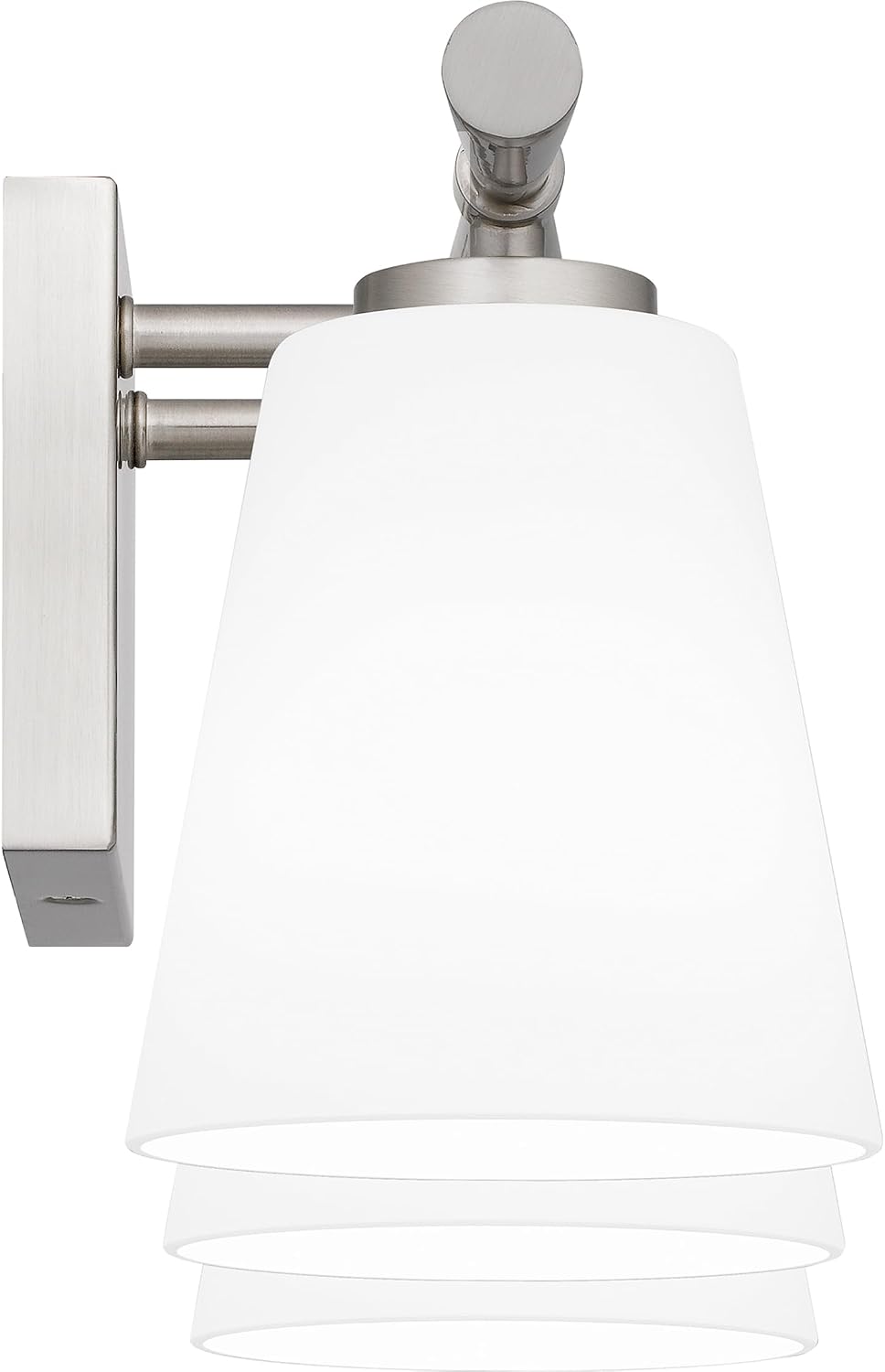 Quoizel Brindley Bath Vanity Lights, 23 Inch 3-Light Brushed Nickel Transitional Bathroom Lighting Fixtures Over Mirror, Opal Etched Glass Shades, Wall Mount Light for Bathroom