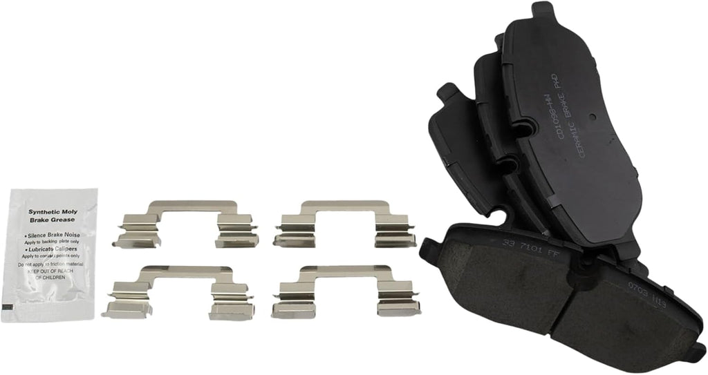 TRQ Front Brake Pad and Rotor Set Ceramic G Coated Vented Rotors Compatible with 2005-2009 Land Rover LR3 2006-2009 Range Rover Sport