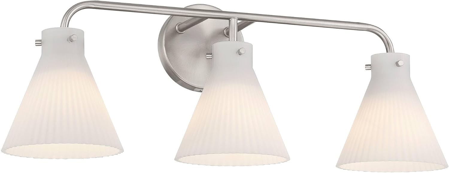 Possini Euro Design Possini Euro Cielo 24' Wide Brushed Nickel 3-Light Bath Light