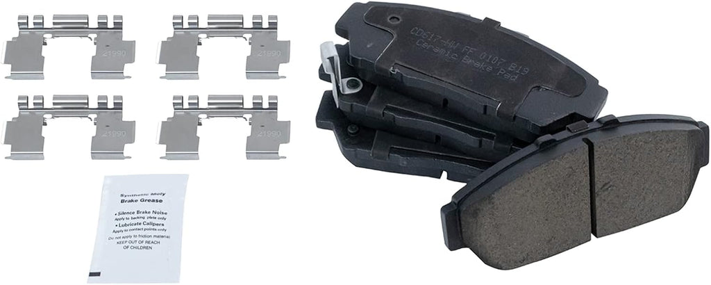 TRQ Front and Rear Brake Pad and Rotor Set Ceramic Compatible with 1994 Acura Integra