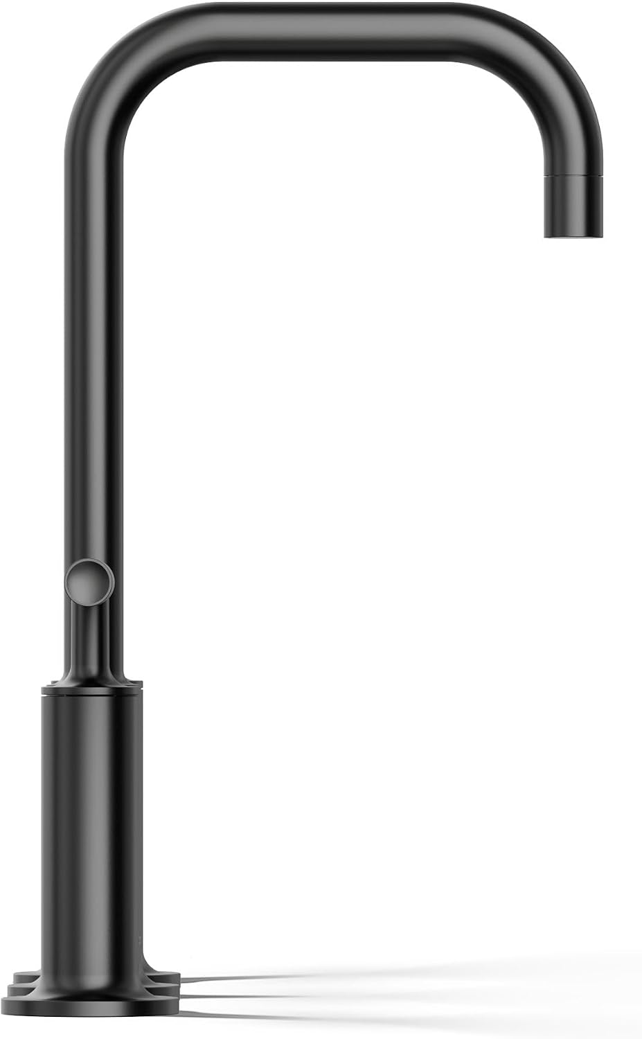 KOHLER K-14408-4-BL Purist® Widespread Bathroom Sink Faucet, 3-Hole, Widespread High Lever Handles and High Gooseneck Spout, 1.2 GPM, Matte Black