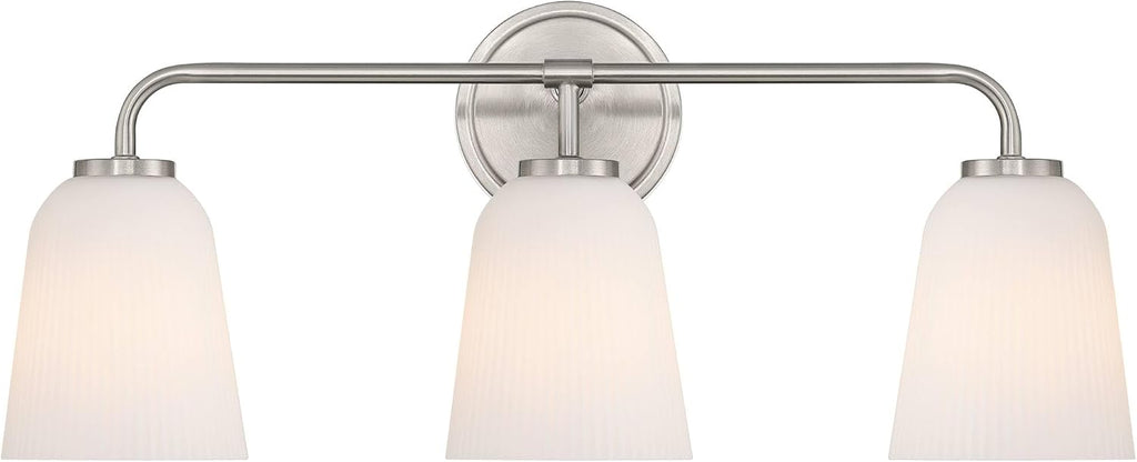 Possini Euro Design Possini Euro Bouchard 24' W Brushed Nickel 3-Light Bath Vanity Light