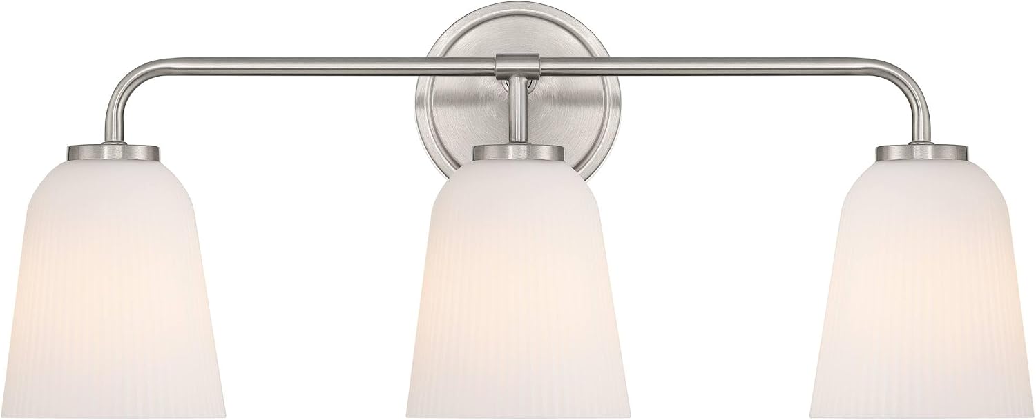 Possini Euro Design Possini Euro Bouchard 24' W Brushed Nickel 3-Light Bath Vanity Light
