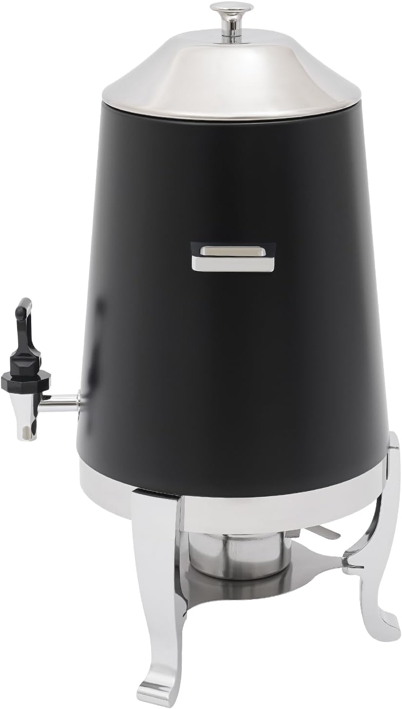 3.43 Gallon / 13L Stainless Steel Beverage Dispenser, Fuel Heating Coffee Urn with Spigot & Fuel Holder, Commercial Hot Water Dispenser Countertop for Milk Coffee Tea Water Juice
