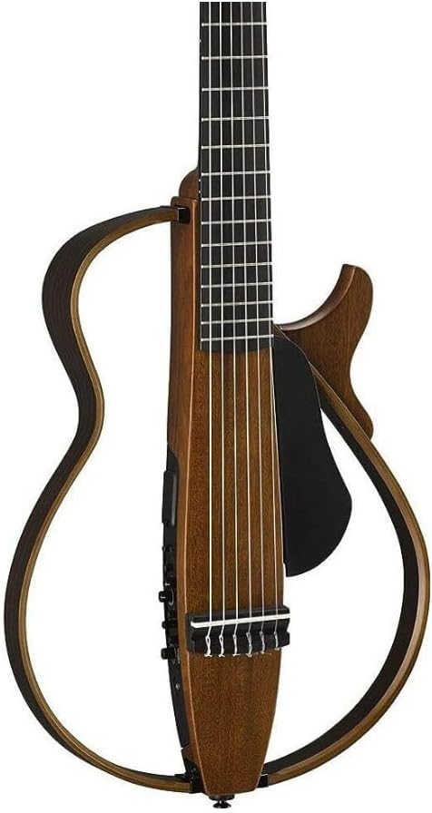 Yamaha SLG200N NT Nylon String Silent Guitar with Hard Gig Bag, Natural