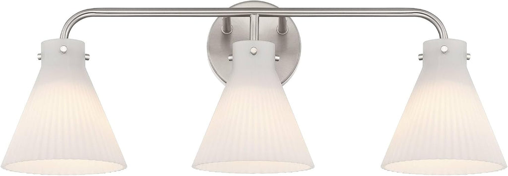 Possini Euro Design Possini Euro Cielo 24' Wide Brushed Nickel 3-Light Bath Light