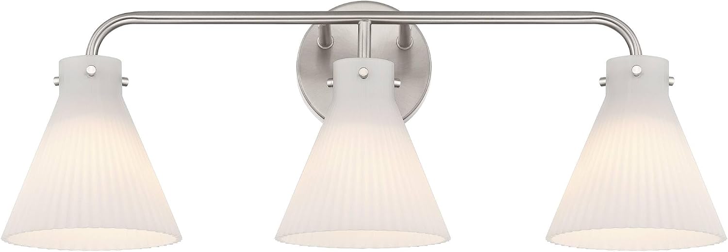 Possini Euro Design Possini Euro Cielo 24' Wide Brushed Nickel 3-Light Bath Light