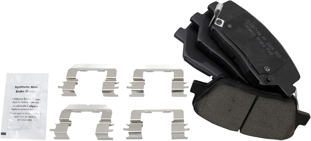 TRQ Front Brake Pad and Rotor Set Ceramic Vented Rotors Compatible with 2012-2014 Hyundai Azera