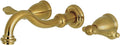 Kingston Brass KS3127AL 8-Inch Center Wall Mount Bathroom Faucet, Brushed Brass