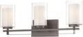 Minka Lavery 6103-172 Parsons Studio Vanity Bath Light, 3-Light, 300 Total Watts, 24-in H x 8.75-in W, Smoked Iron