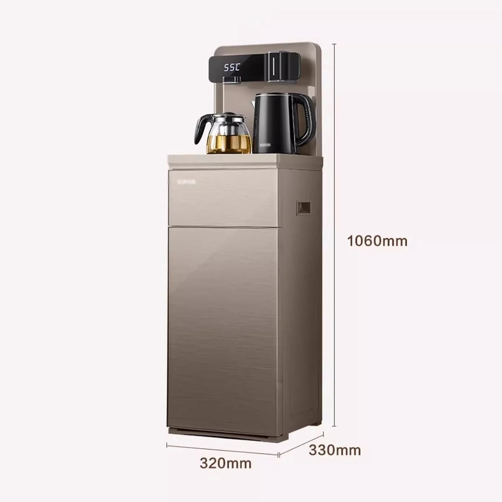 Hot and Cold Water Dispenser Tea Bar Machine Household Vertical Water Dispenser Kettle Cabinet Integrated Bottom Mounted Water Bucket Fully Automatic Intelligent