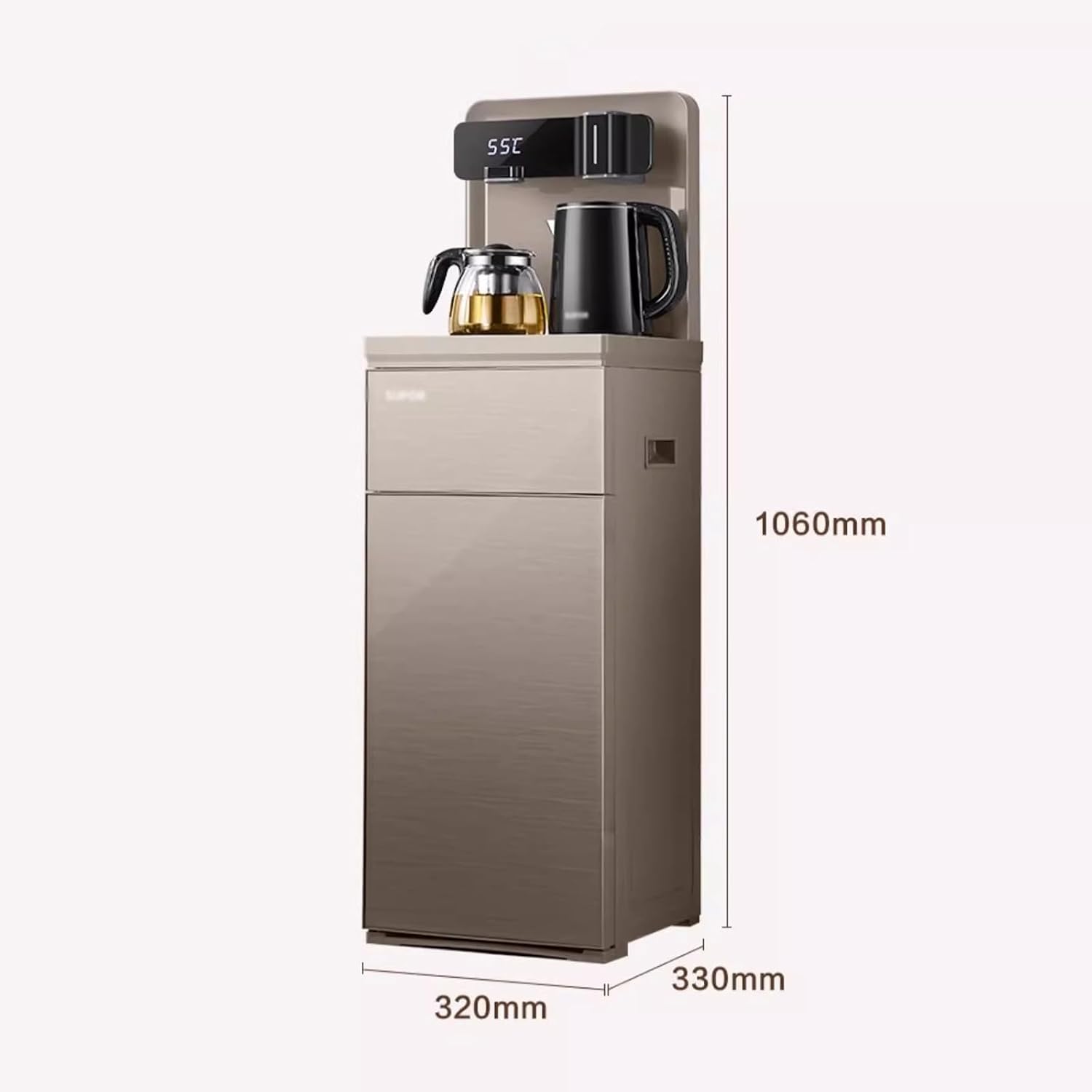 Hot and Cold Water Dispenser Tea Bar Machine Household Vertical Water Dispenser Kettle Cabinet Integrated Bottom Mounted Water Bucket Fully Automatic Intelligent