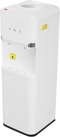 Top Loading Water Cooler Water Dispenser with 3-Temp Hot/Cold/Warm with Child Safety Lock Durable PP Body, Anti-Dry Burn & Energy-Saving Switches for Home Office, White